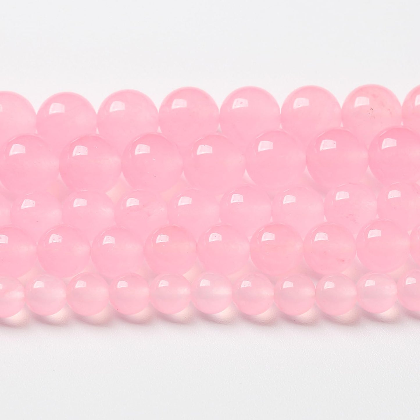 10mm 36pcs Natural Light Pink Chalcedony Stone Beads for Jewelry Making Energy Healing Power Stone DIY Bracelet Necklace Accessories 15" (10mm, Light Pink Chalcedony)