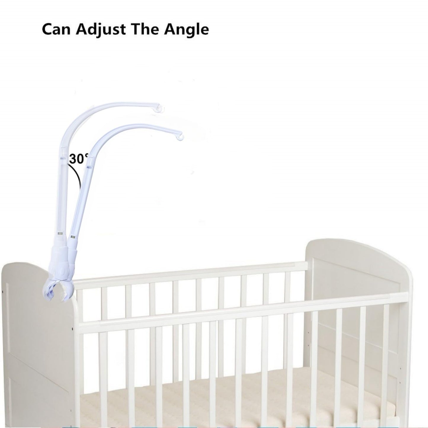 Accfore DIY 23 inches Crib Mobile Arm Nursery Mobile arm Baby Mobile Hanger, Mobile arm for Crib,The Claw Part can be Adjusted Width,DIY Toy Decoration (Crib Mobile Arm)