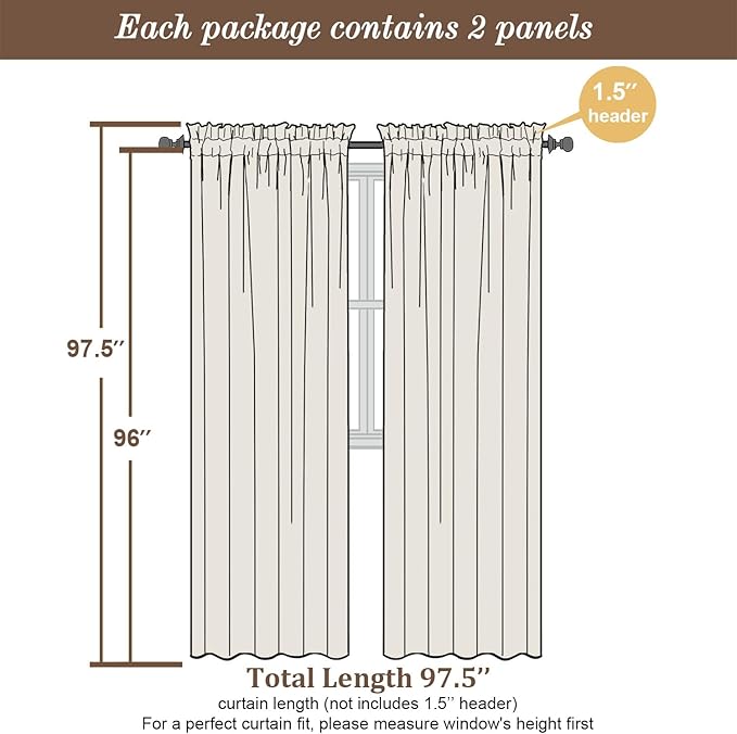 Chyhomenyc Blush Pink Sheer Curtains 96 Inches Long 2 Panels, Light Filtering Blush Pink Curtains for Living Room, Soft Gentle Voile Rod Pocket Bedroom Window Drapes, 59Wx96L Inch, 2PCS