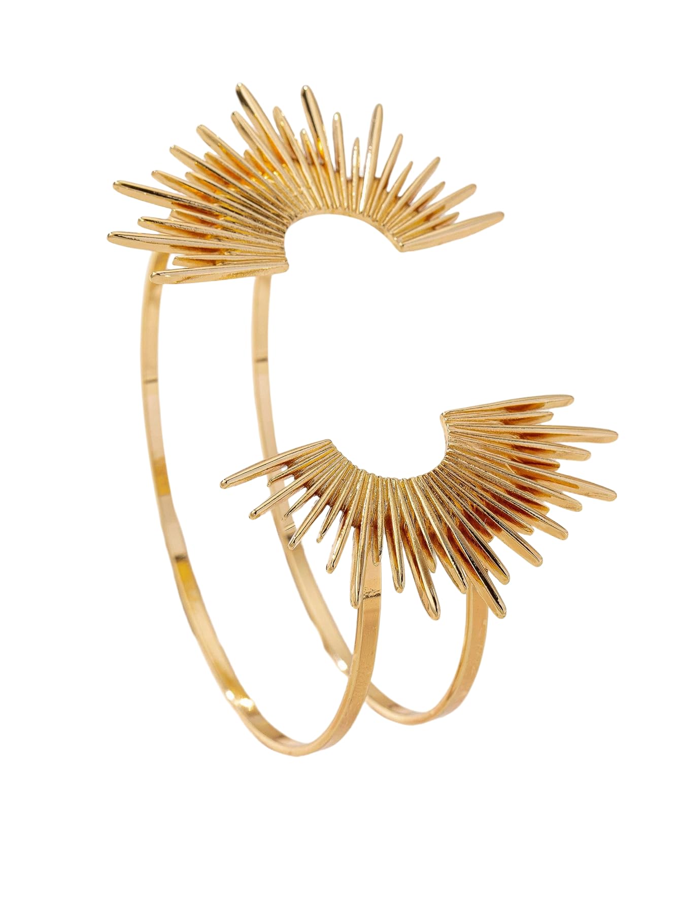 MakeMeChic Beach Gold Arm Cuff Jewelry for Women Bangle Band Armlet Flower Upper Arm Cuff Bracelet Summer Beach Essentials Gold B One-Size