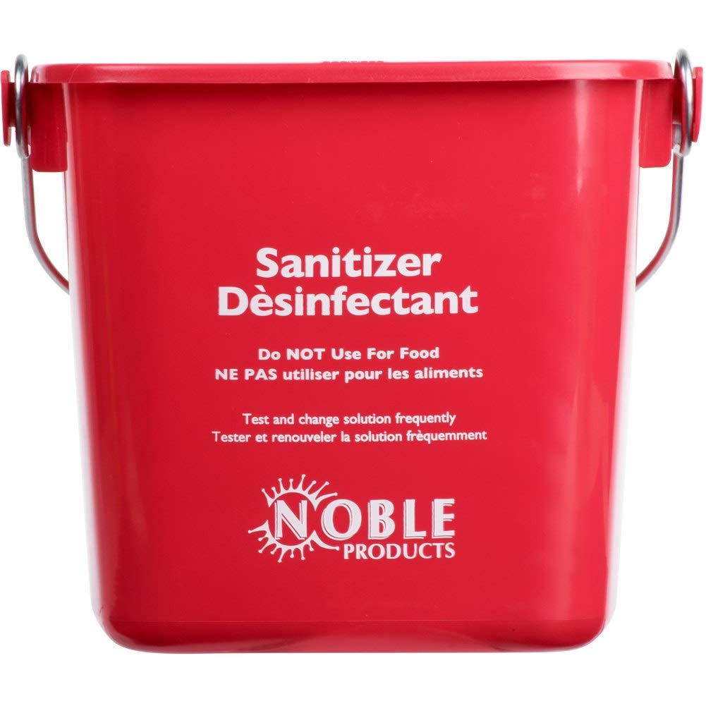 Noble Products KP97RDNBL/KP97GNNBL Square Pail for Cleaning, Detergent and Sanitizing, 3quart, Small, Red and Green, Set of 2