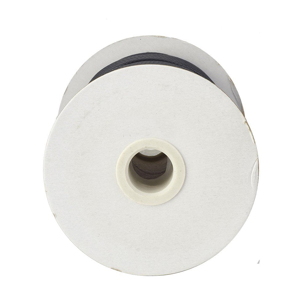 Pandahall 1Roll/91m/100Yards 2mm Waxed Polyester Cord Thread Beading String with Spool for Braided Bracelets Jewelry Making Macrame Supplies Black