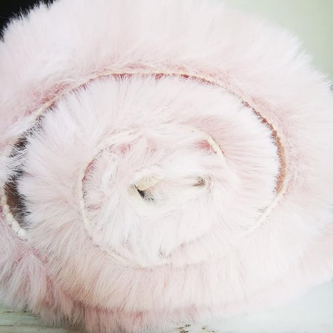 Ghouse Ultra Soft Faux Rabbit Fur Rug, Machine Washable Area Rugs for Bedroom Fluffy Rugs for Living Room, No-Shedding Carpet Sheepskin Runner Rugs Pink 2 x 8 Feet