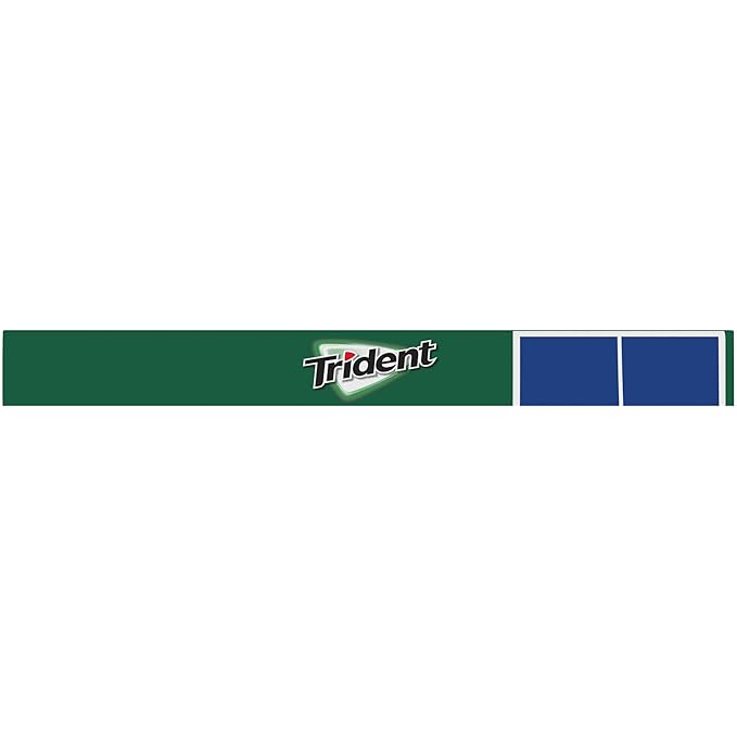 Trident Spearmint Sugar-Free Chewing Gum, 12 Packs of 14 Pieces (168 Total Pieces)