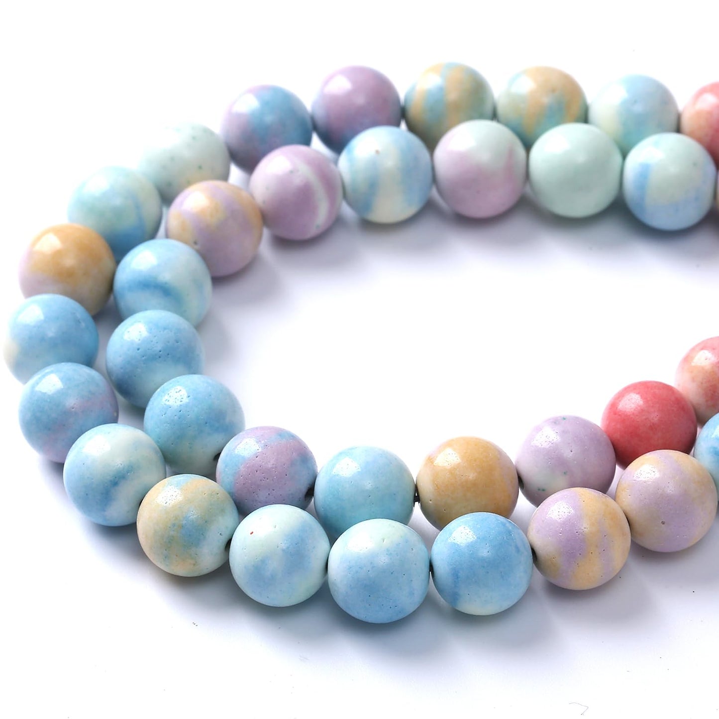 10mm 36pcs Natural Alxa Rainbow Stone Beads for Jewelry Making Energy Healing Power Stone Beads DIY Bracelet Necklace Accessories 15"