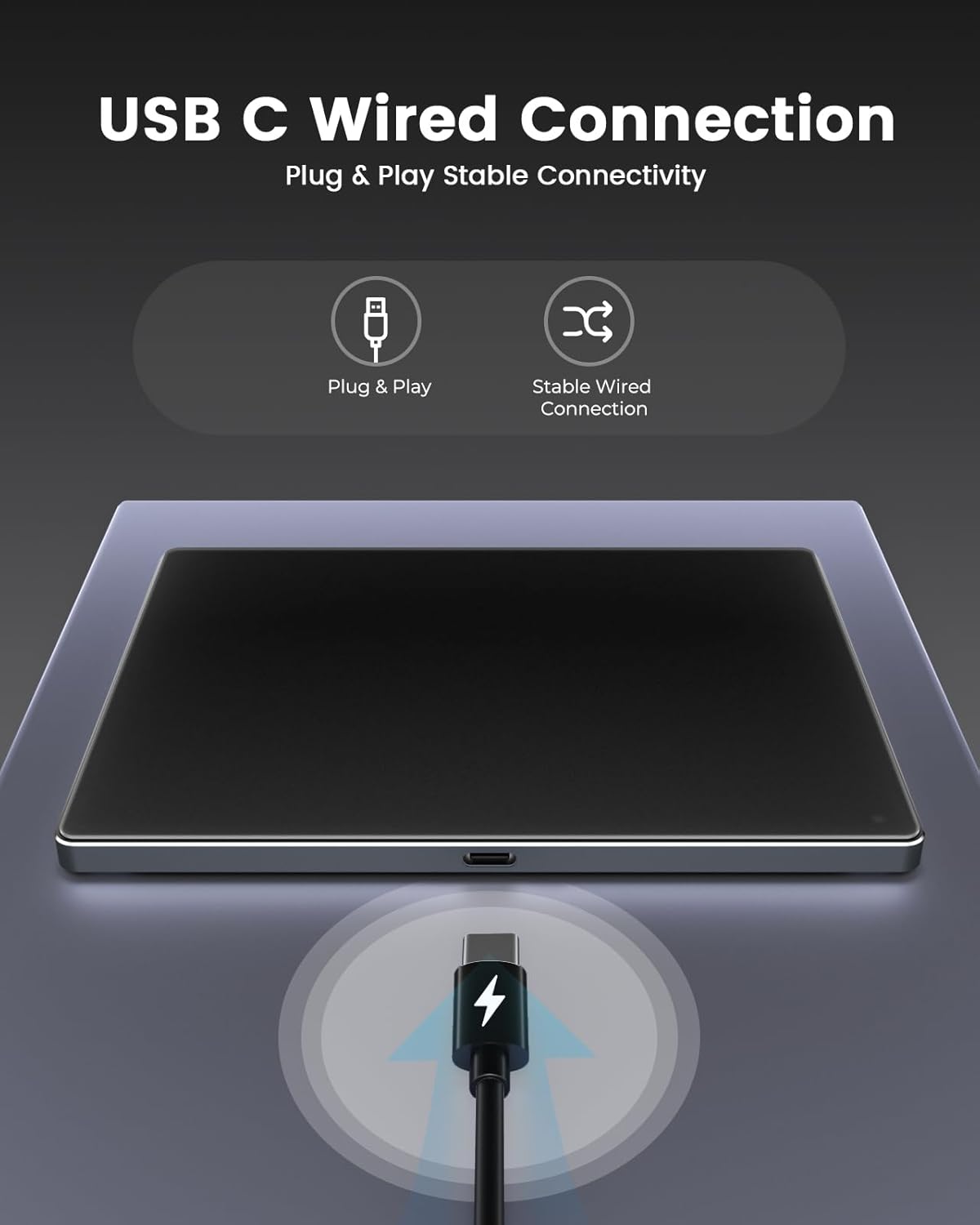 seenda Trackpad, Upgrade Smooth Glass Surface with Multi-Touch, Aluminum Slim USB Wired Win/Mac Touchpad with High Precision Navigation for Windows 10/11 Computer and iMac, MacBook Air/Pro