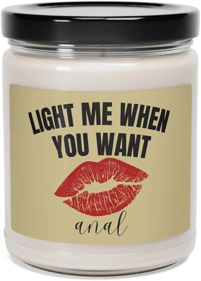 When You Want Anal Candle for Couples, Funny Dirty Candle Gift for Husband, Couples Gifts for Men, Adult Gifts, Birthday Gifts for Him Boyfriend, Relaxing Soy Scented Candle for Her, Style 11
