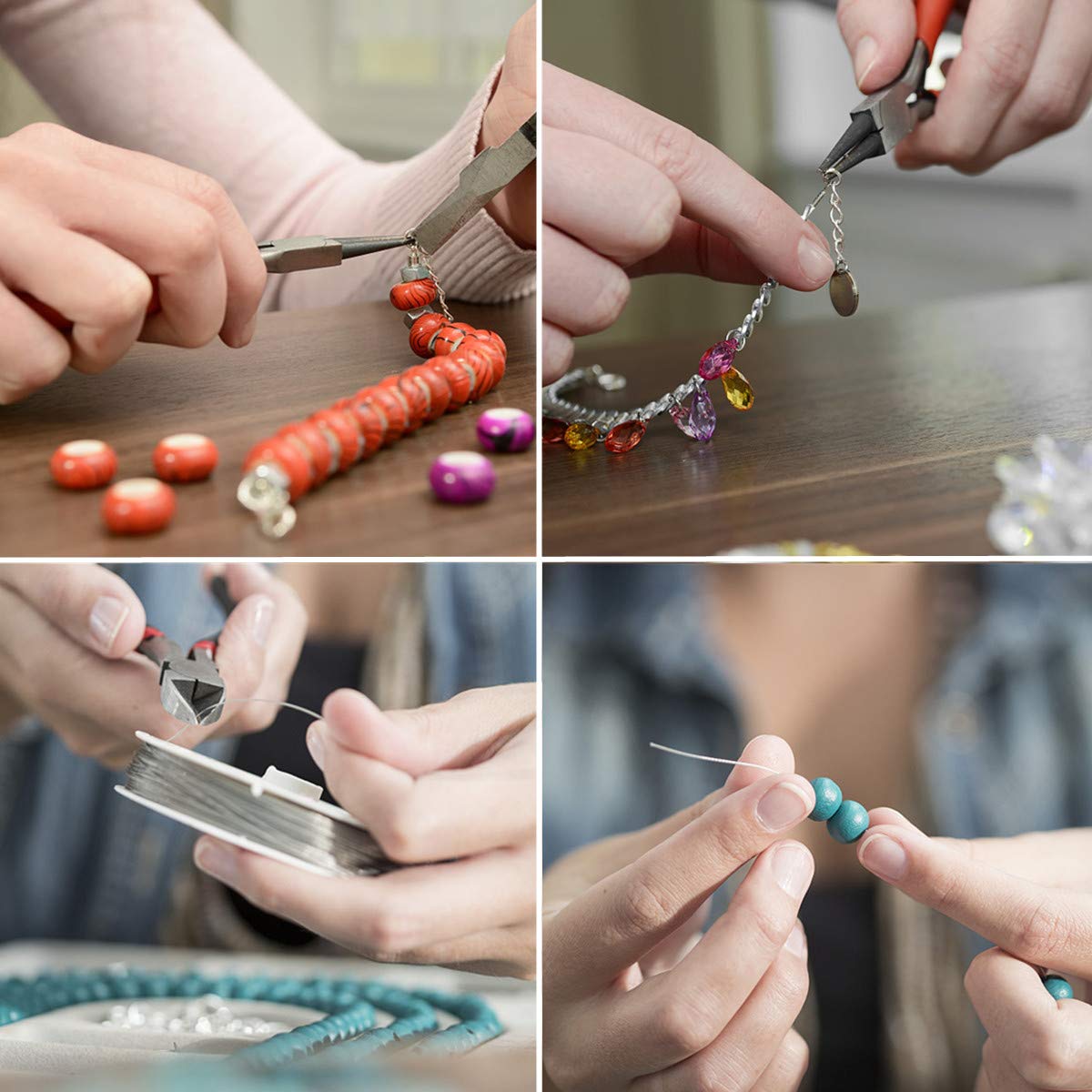 Mluchee Jewelry Wire Wrapping Jewelry Making Supplies Tools Kit - Including Findings Tools, Wire Wrapping Kit, Jewelry Pliers for Repair, Wire Wrap and Beading