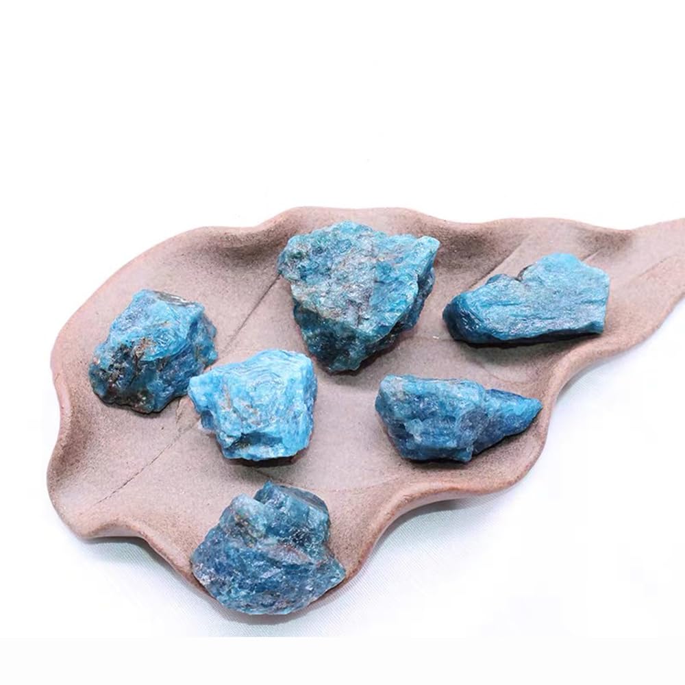 2PCS Natural Raw Stone Healing Crystals Bulk, Gemstones for Reiki, Meditation, Home Decor, Garden Fountain Rocks (Blue Apatite)
