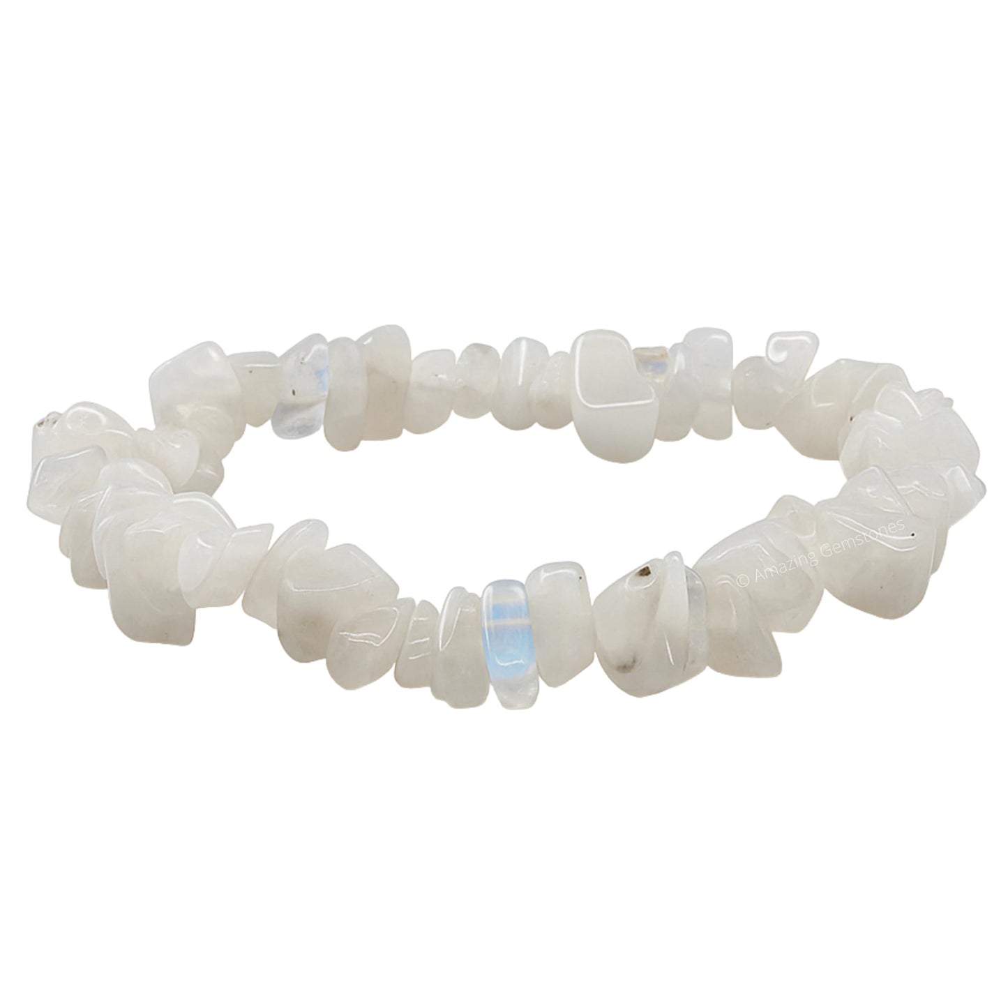 Amazing Gemstone Chips Bracelet (Rainbow Moonstone)