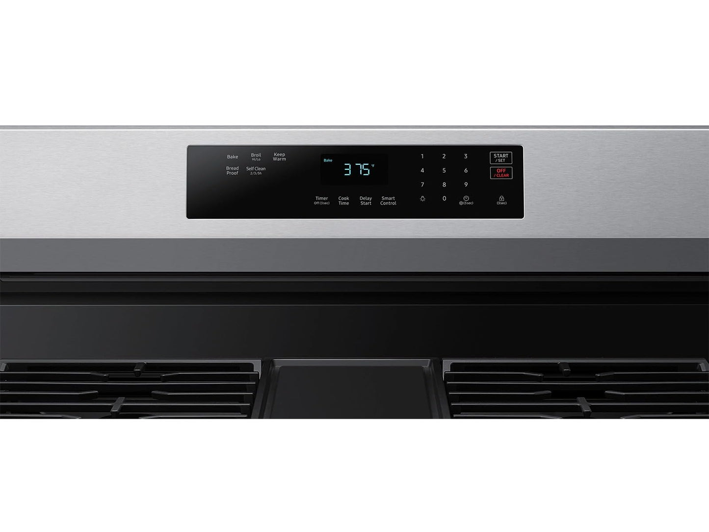 Samsung 6.0 Cu. Ft. Smart Freestanding Gas Range with 18K BTU Dual Ring Power Burner and Self Clean, Stainless Steel, NX60A6311SS/AA