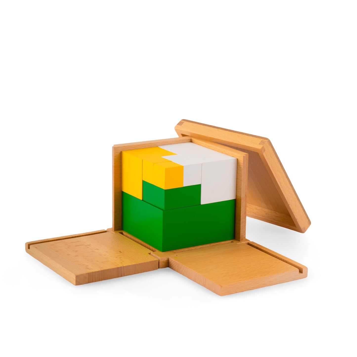 Premium Montessori Power of 2 Cube: Solid Beechwood Doubling Cubes & Chain Set | Educational Brain Toys & Montessori Math Manipulatives for Kids Ages 3-6, Homeschool & Preschool (Power of 2 cube)
