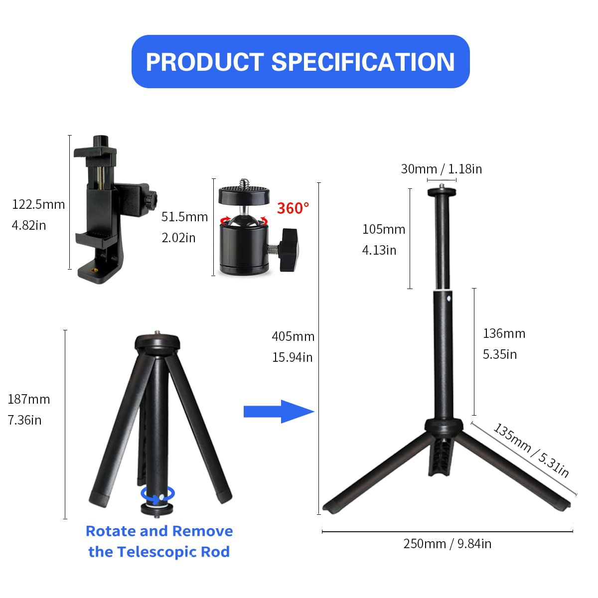Teleprompter iPhone & Android, Double Phone Holder for Video Recording, Neewer Teleprompter Kit, The Collapsing Design Allows for Easy Storage and Transport 20" Desk Version Strengthened