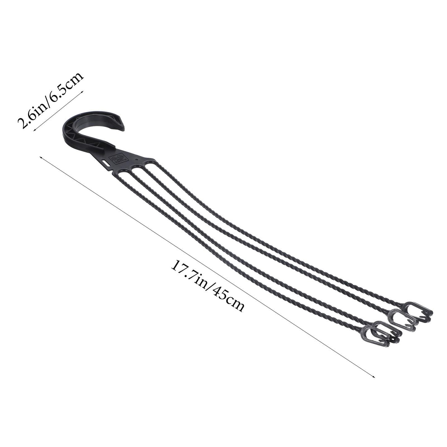 Toddmomy Hanging Basket Hooks 5-Pack Plastic Flower Pot Hangers for Outdoor Balcony Patio Planter Holder with Easy Installation