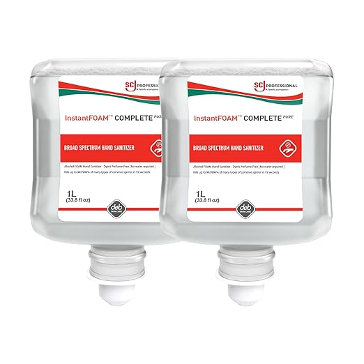 SC Johnson Professional InstantFoam Hand Sanitizer Complete 2-Pack 1L Cartridge Refill Pack