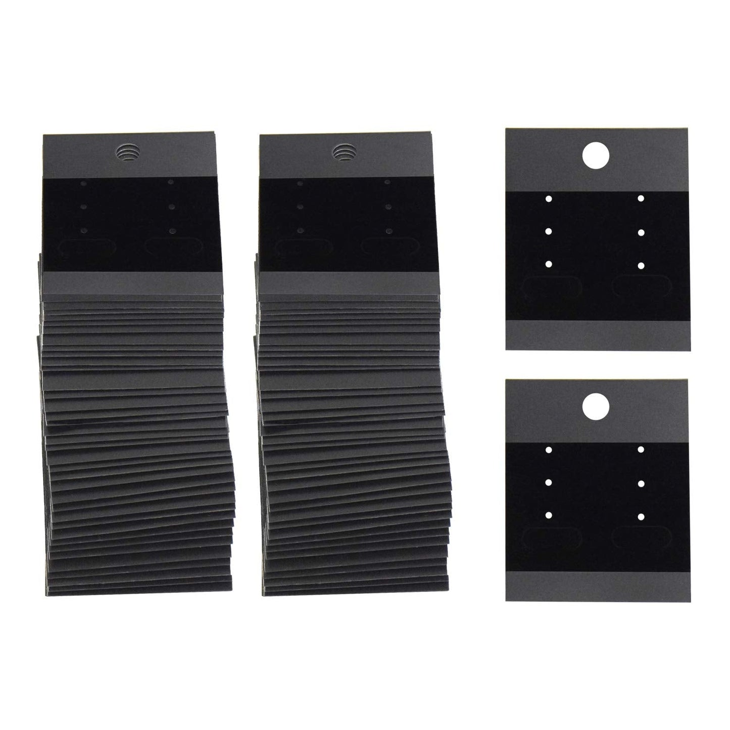 Awpeye 120 Pcs Black Velvet Earring Display Cards, Plastic Earring Card Holder for Jewelry Accessory Display 1.65 x 2 inch