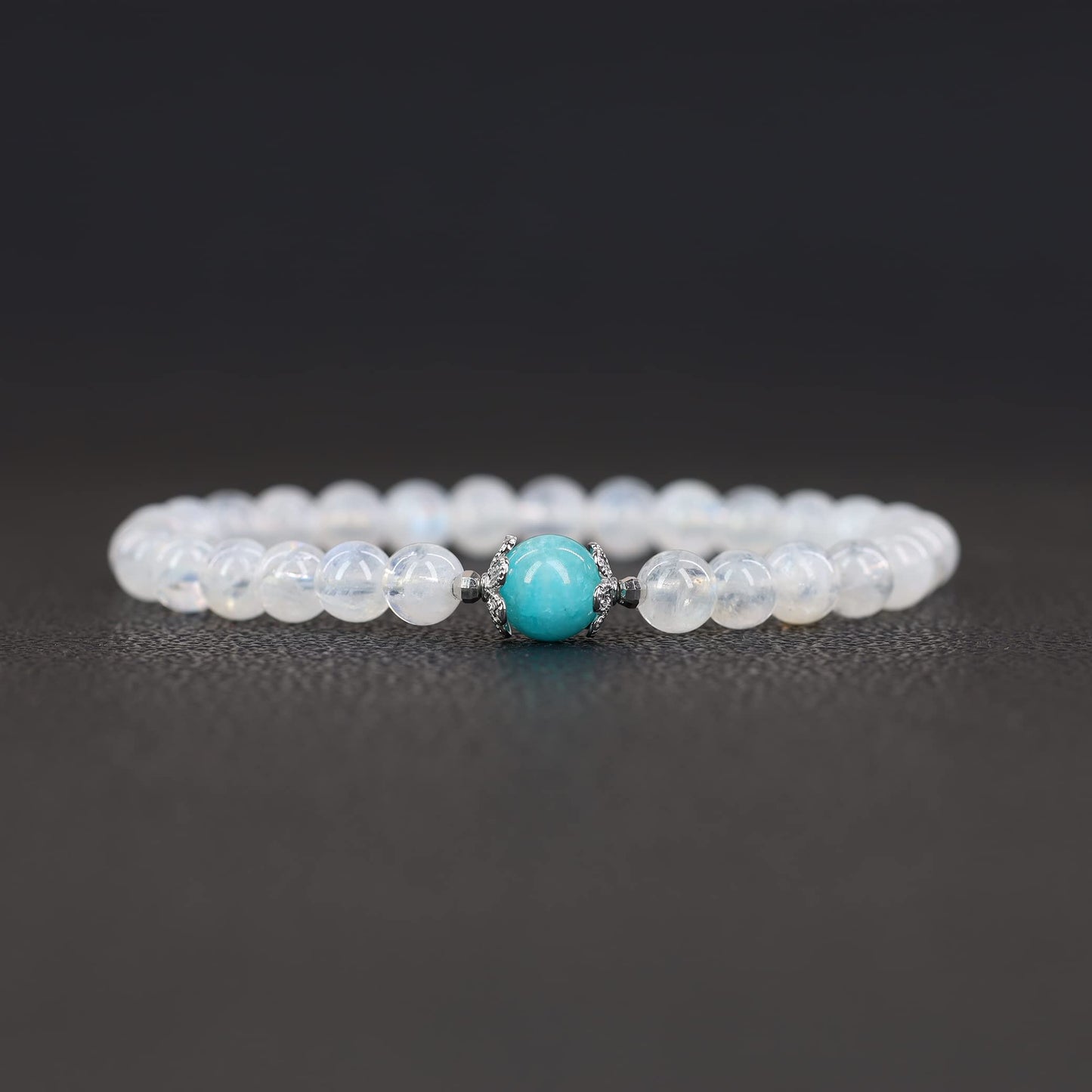 COAI Women's Birthstone Bracelet Amazonite Moonstone Bracelet Crystal Bracelet for Women