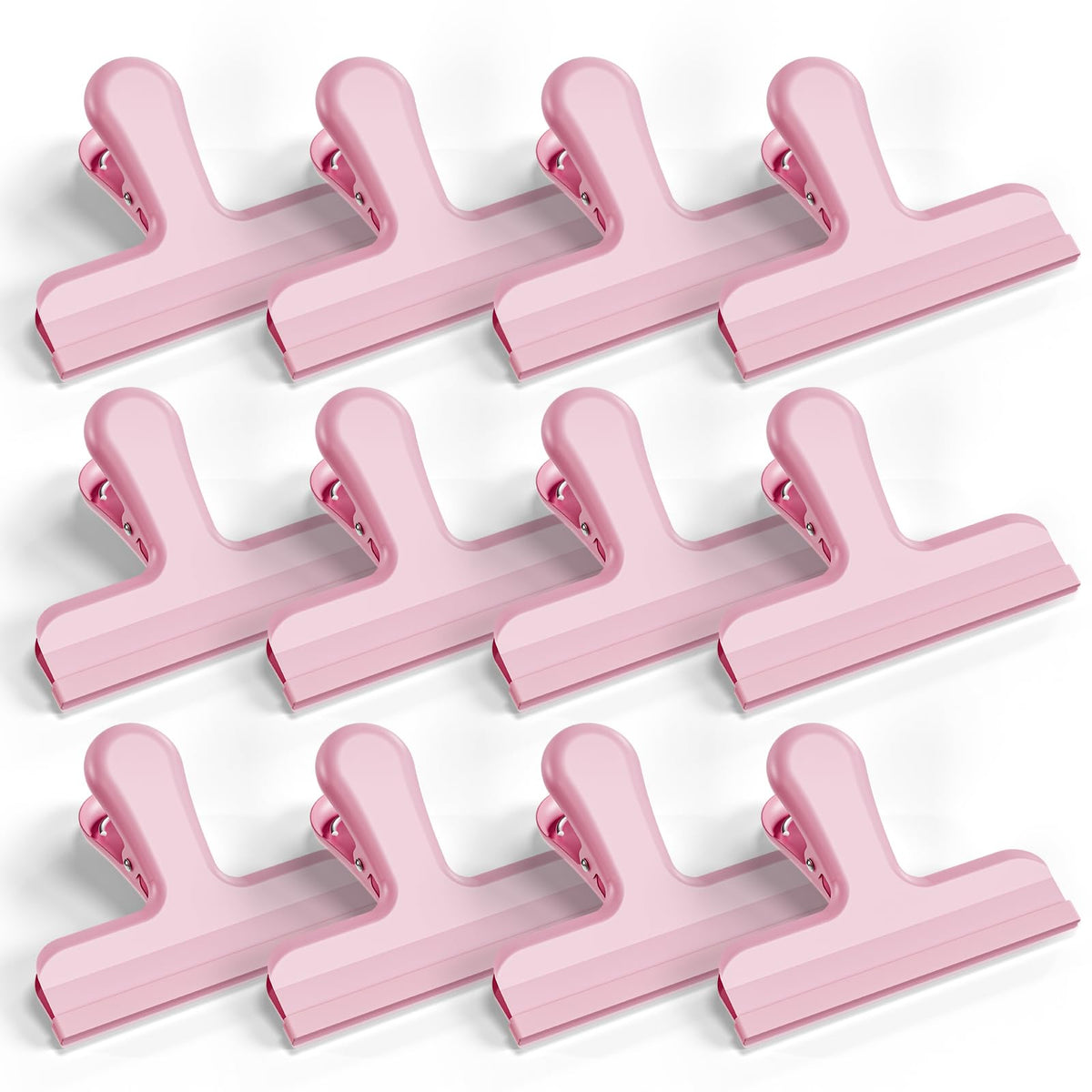 12 Pack Stainless Steel Chip Bag Clips Covered with Silicone (12 Count)