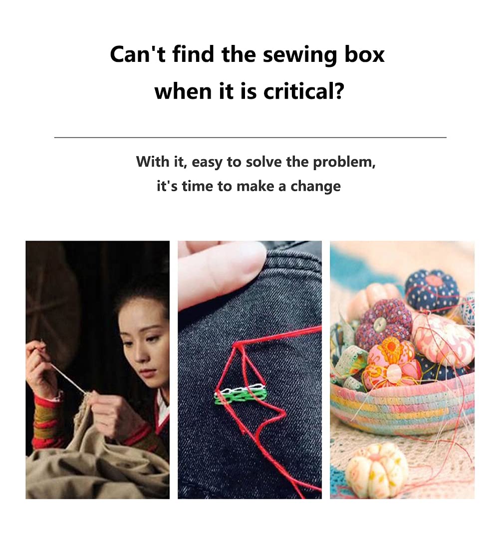 Small Sewing kit Travel Size, Mini Sewing Kits Storage-Box Gifts for Adults, Beginners DIY Easy Embroidery Thread Needle Accessories,Home and Hand Sewing Supplies, Basic Emergency Needle case (Pink)