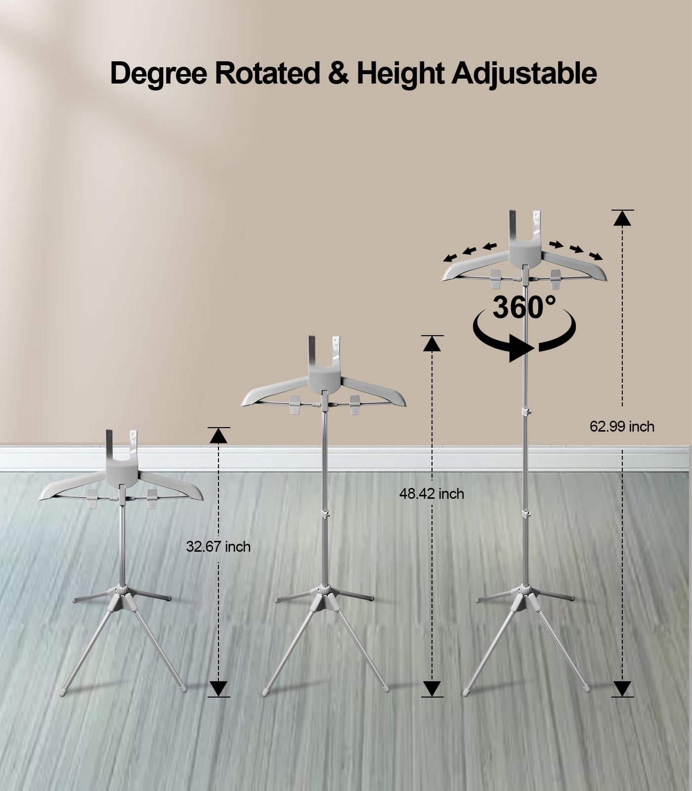 Garment Steamer Hanger with Ironing Glove, Portable Steamer Rack for Clothes, Garment Rack for Steaming Clothes Adjustable Handheld Hanging Ironing Clothes Stand