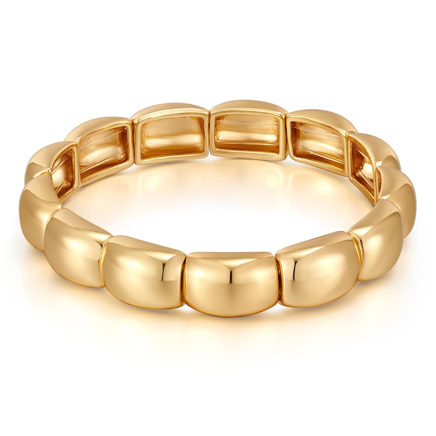 FAMARINE Bracelets for Women, Stretchable Bracelet Minimalist Stretch Stack Adjustable Bangles