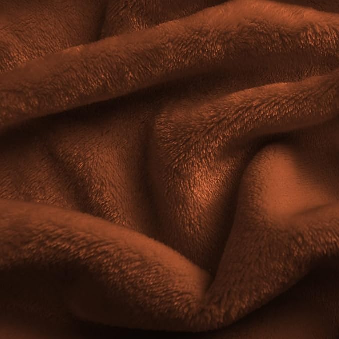 SOCHOW Flannel Fleece Blanket King Size, All Season Lightweight Super Soft Cozy Blanket for Bed or Couch, Caramel 90inch X108''