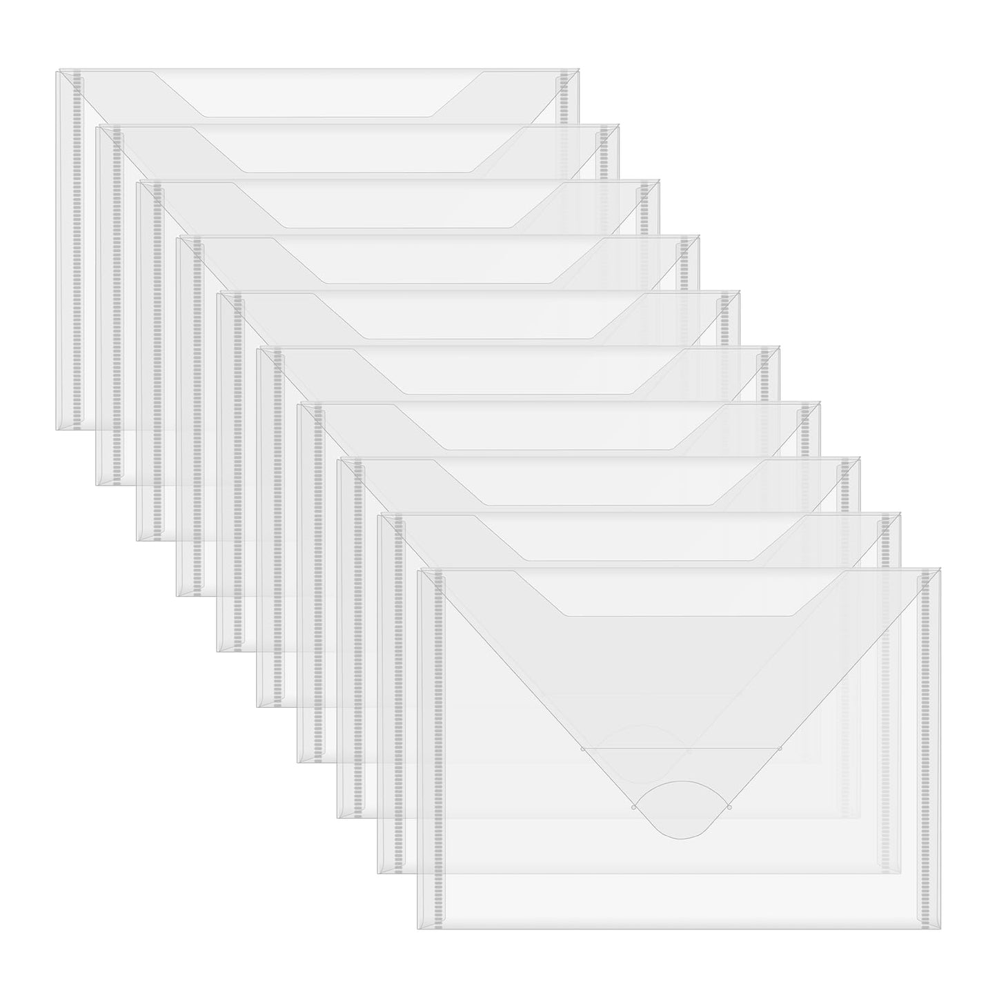 Briartw 30 Pack Storage Bag,Resealable Plastic Envelopes Pockets for Cutting Dies Stencil Crafts Organizer Holder,6x8.75"Clear Storage Envelopes for Clear Stamp,Die Cuts,Scrapbook Paper