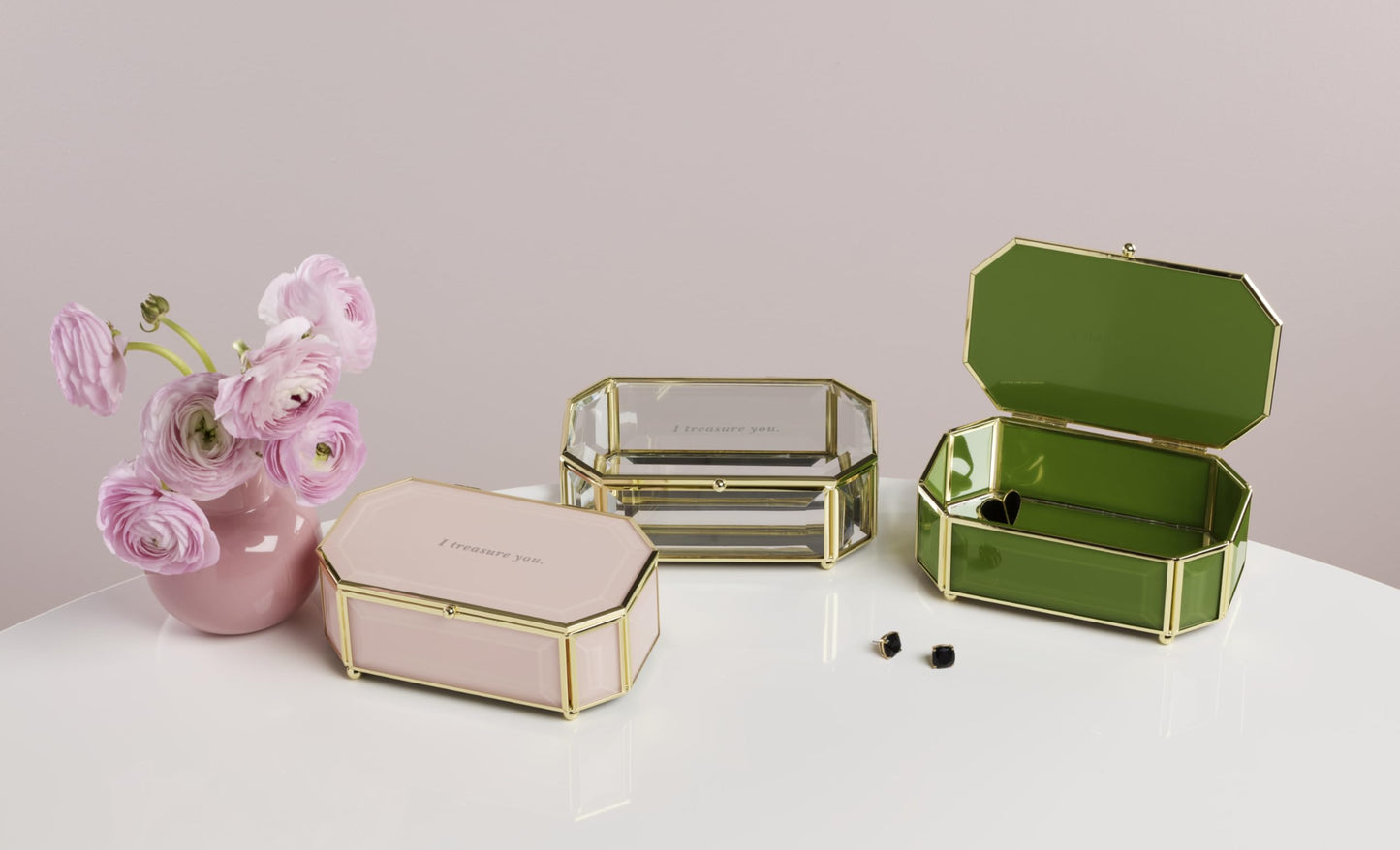 kate spade new york I Treasure You Green Jewelry Box