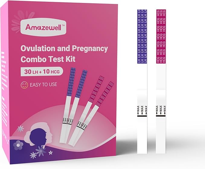Ovulation Test Strips, 10 Count Pregnancy Test Strips+ 30 Count Ovulation Predictor Kit for Home Detection, Over 99% Accurac,FSA HSA Eligible