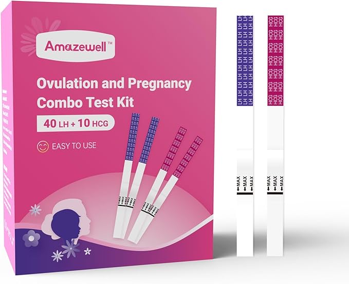 Ovulation Tests, Ovulation Test Strips, Ovulation Predictor Kit 40 Count + 10 Count Pregnancy Test Strips for Home Detection, Over 99% Accuracy