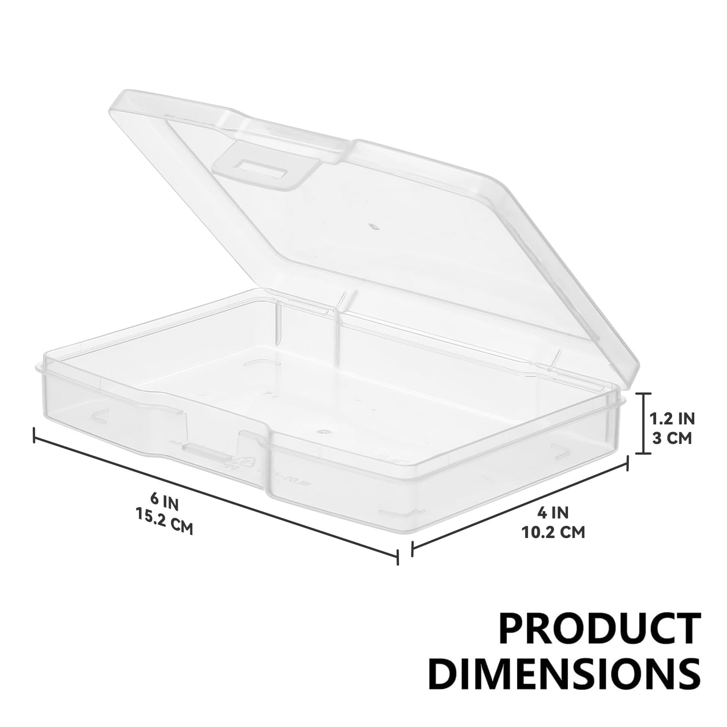 novelinks Transparent 4" x 6" Photo Storage Boxes - Photo Organizer Cases Photo Keeper Picture Storage Containers Box for Photos - 10 PACK (Clear)