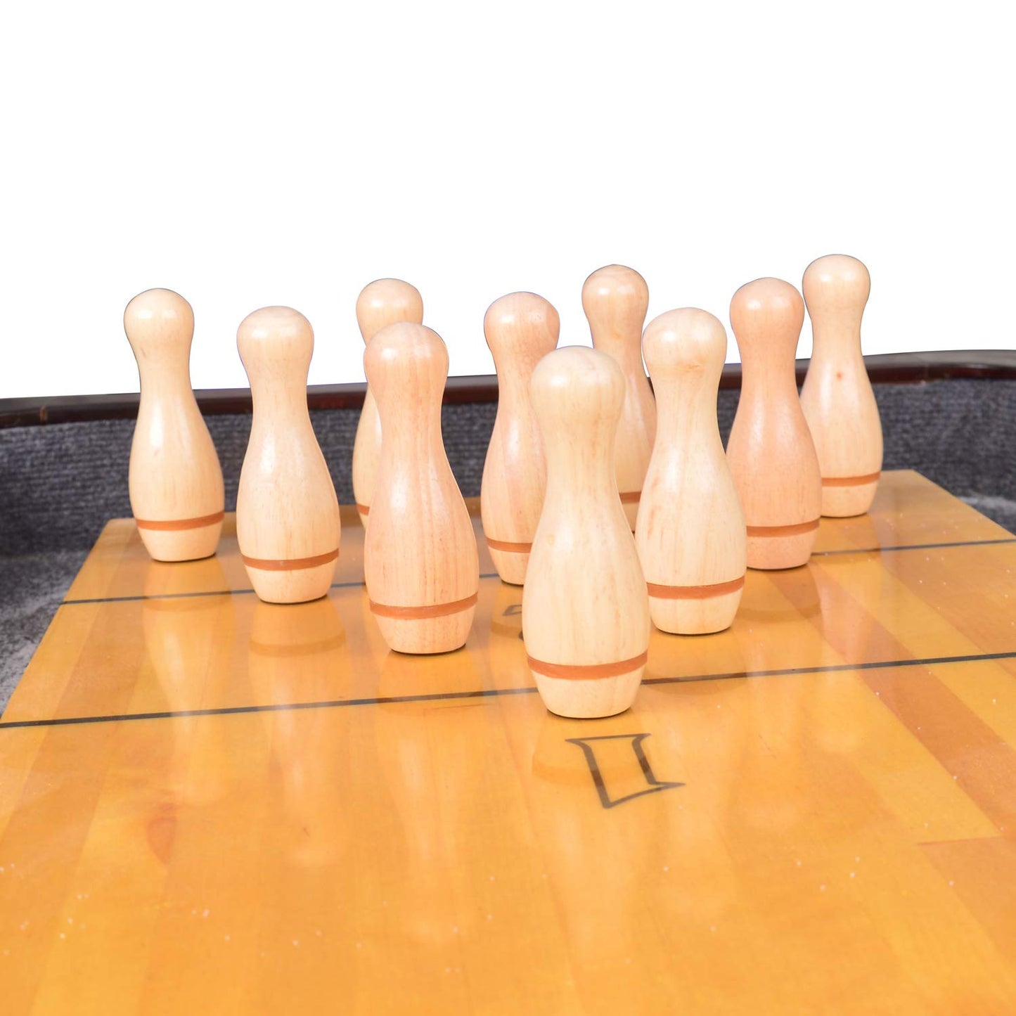 GAMESUN Deluxe Shuffleboard Bowling Pin Set,10 PCS Bowling Pin Without Ball for Shuffleboard Table