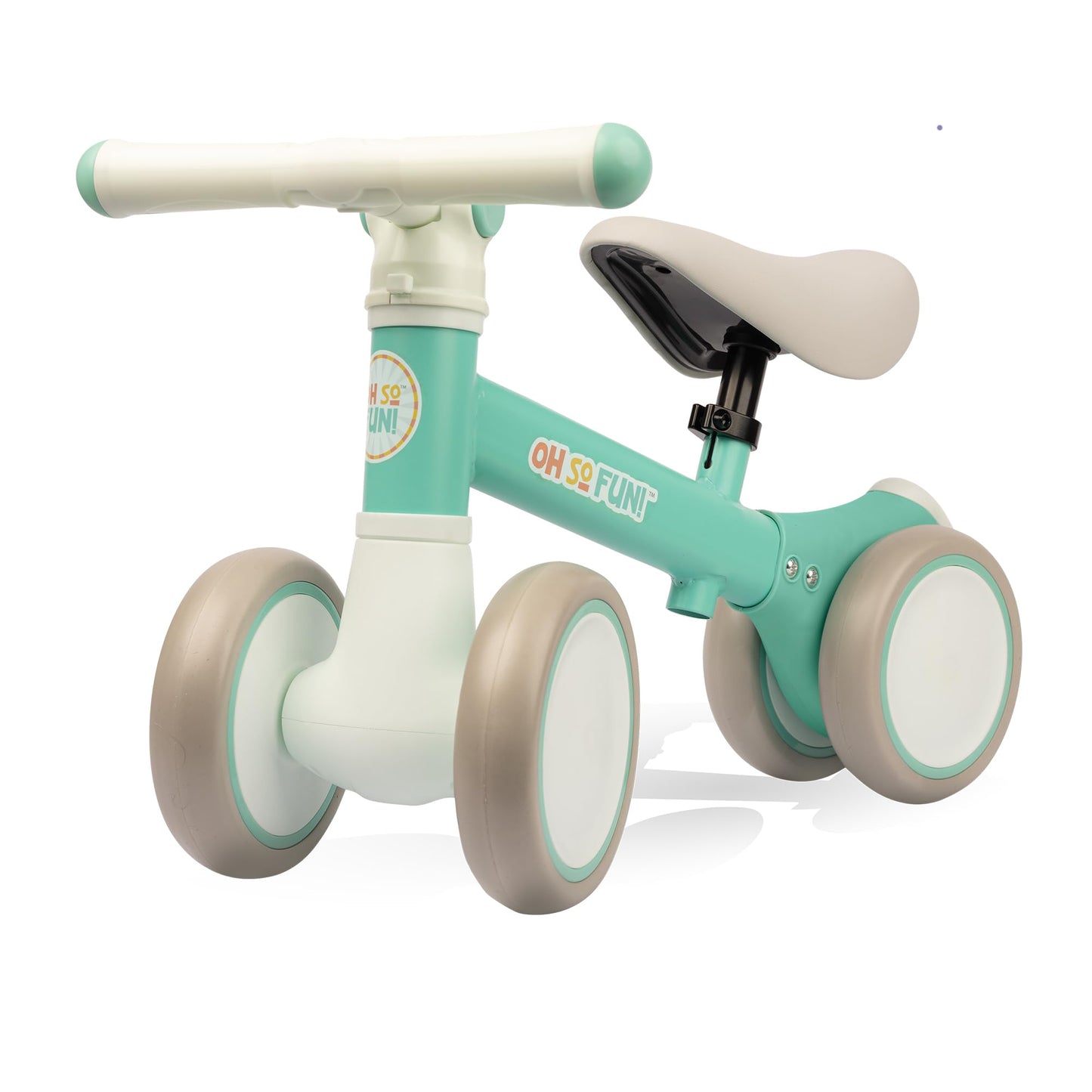 MindWare Balance Bike 1+ Year Old Baby First Bicycle for Toddlers 1-2 First Birthday Gift Ideas Interactive Montessori Ride On Toy - Oh So Fun Teal