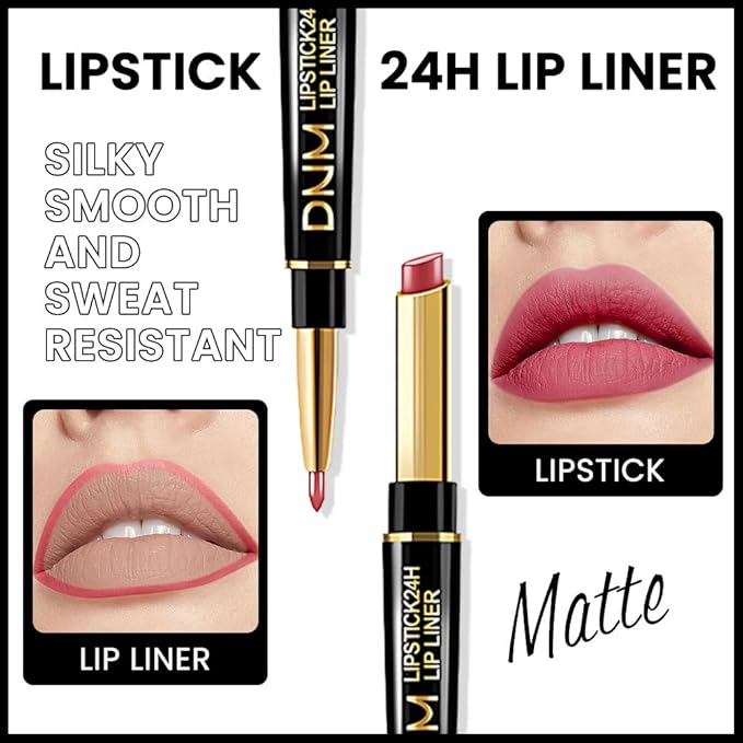 evpct 1Pcs Lip Liner and Lipstick Set Kit for Women, Matte Lips Kit with Lip Liner Lip Stains Long Lasting Waterproof 24 Hour Lipstick and Lip Liners Combo Lipliners Pencil 26#