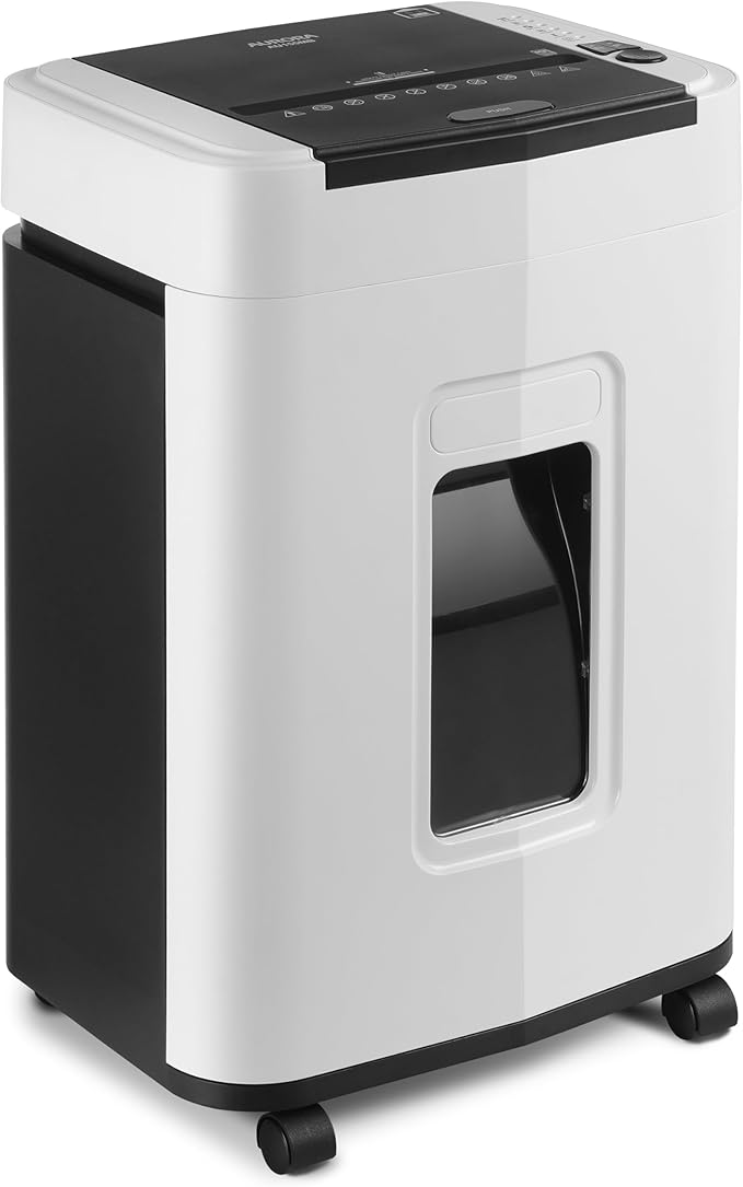 Aurora High Security 150-Sheet Auto Feed Micro-Cut Paper and Credit Card Shredder with 6.3 Gallon Pullout Basket / 60 Minutes/Security Level P-4