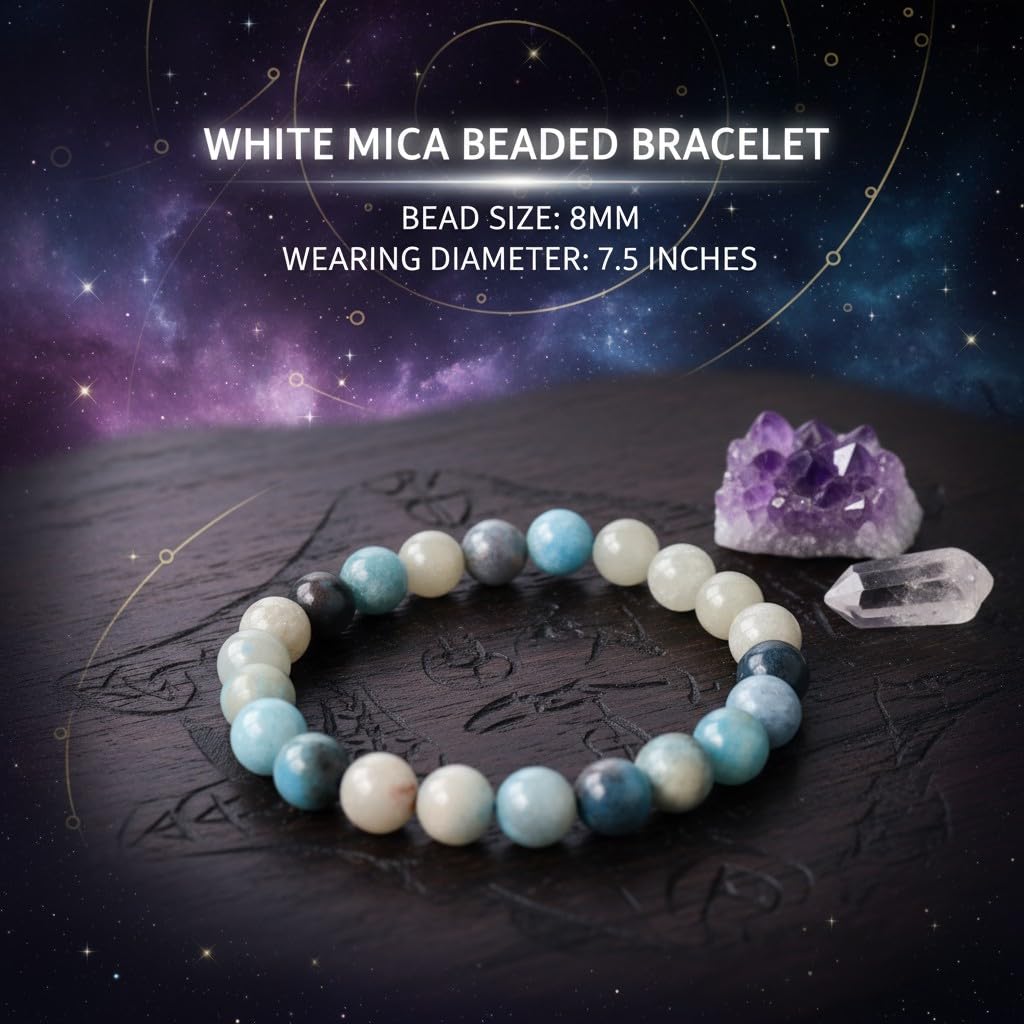 The Vida Handmade AAA+ Quality Crystal Stretch Elastic Bracelet - Nature Gemstone - Jewelry Gift - Holiday Gift - For Women & Men (Trolleite)