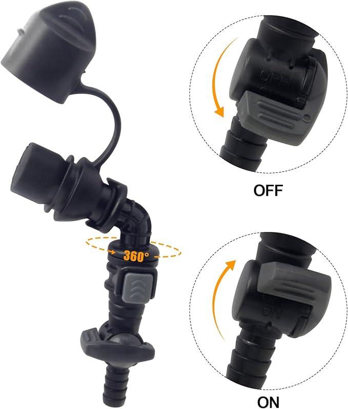 Hydration Bags Bite Valve Mouthpiece Replacement for Cross Country Bladder Bag Detachable Universal Manual Switch for Any Hydration Pack System