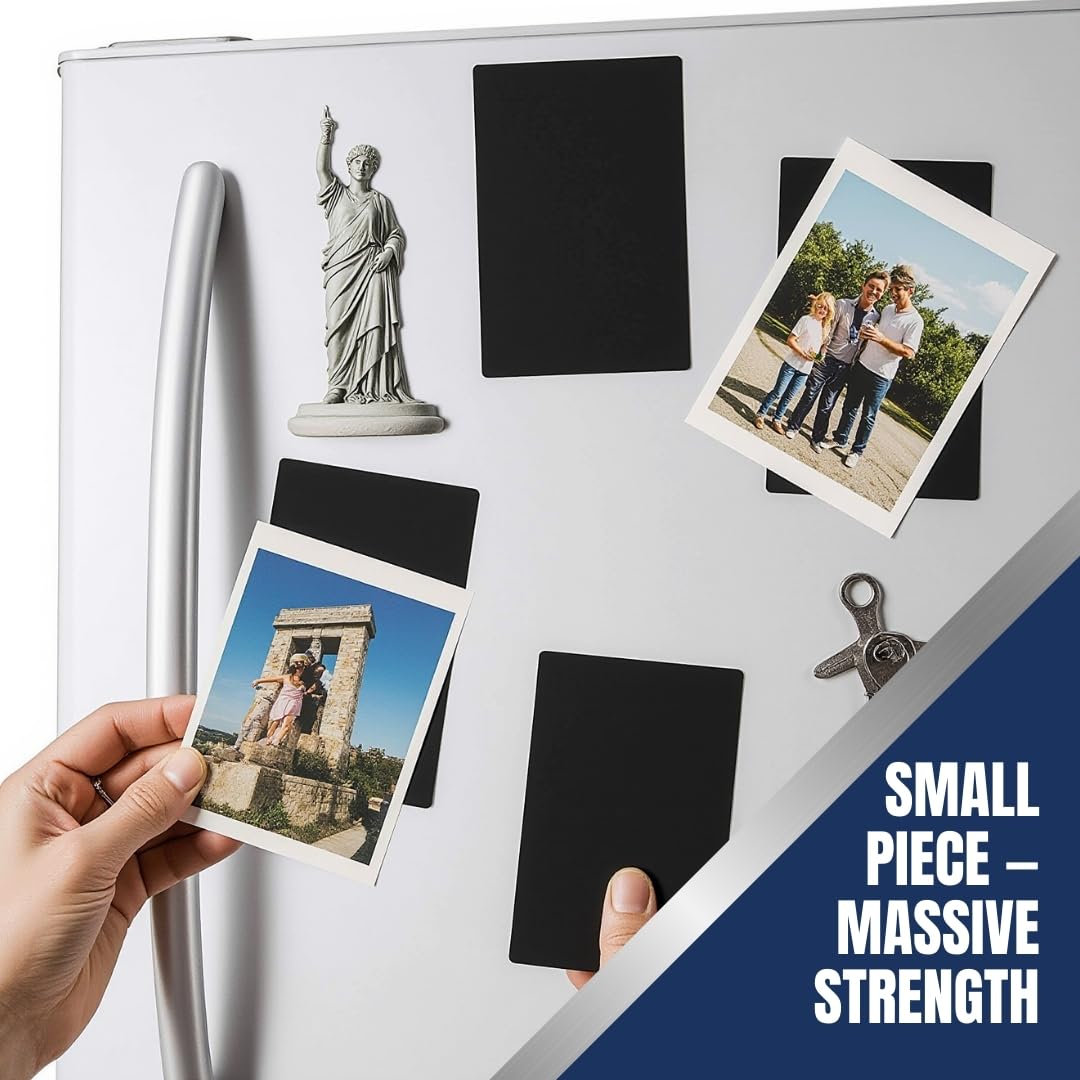 Flexible Magnets – Magnetic Sheets with Adhesive Backing, 8.5" x 11" (10 Pack) Stick-On Magnetic Sheets for Refrigerator Magnets, Magnetic Labels, Crafts, DIY Projects & More
