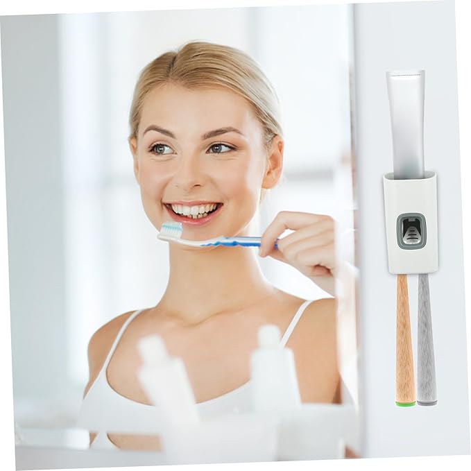 GALPADA Toothpaste Dispenser Rack Automatic Squeezer for Boys and Girls Wall-Mounted Hanging Rack Rolling Squeezer