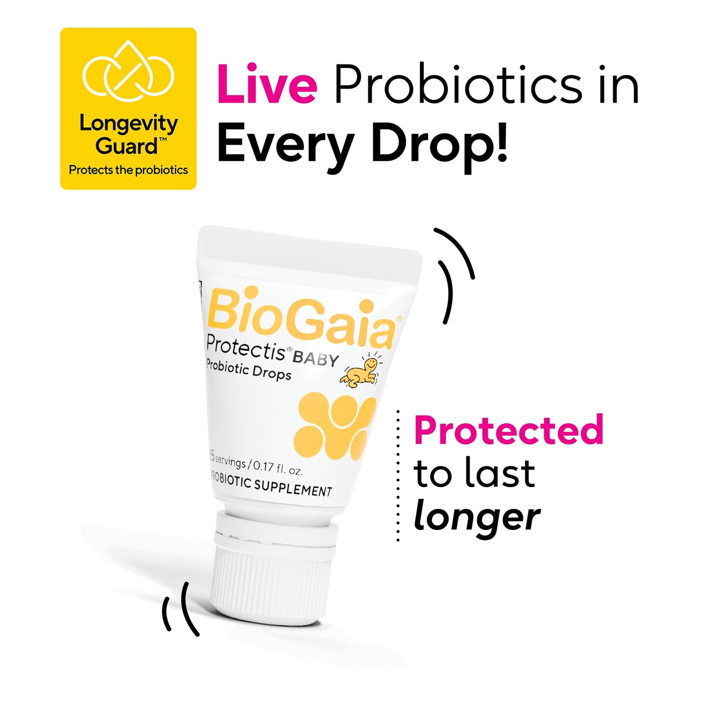 BioGaia Protectis Baby Probiotic Drops | Baby Essentials for Colic & Gas Relief | Safe for Newborns | Ease Crying, Fussing, Colic, Gas, Spit-ups & Constipation | No Dairy, Soy & Gluten | 5mL