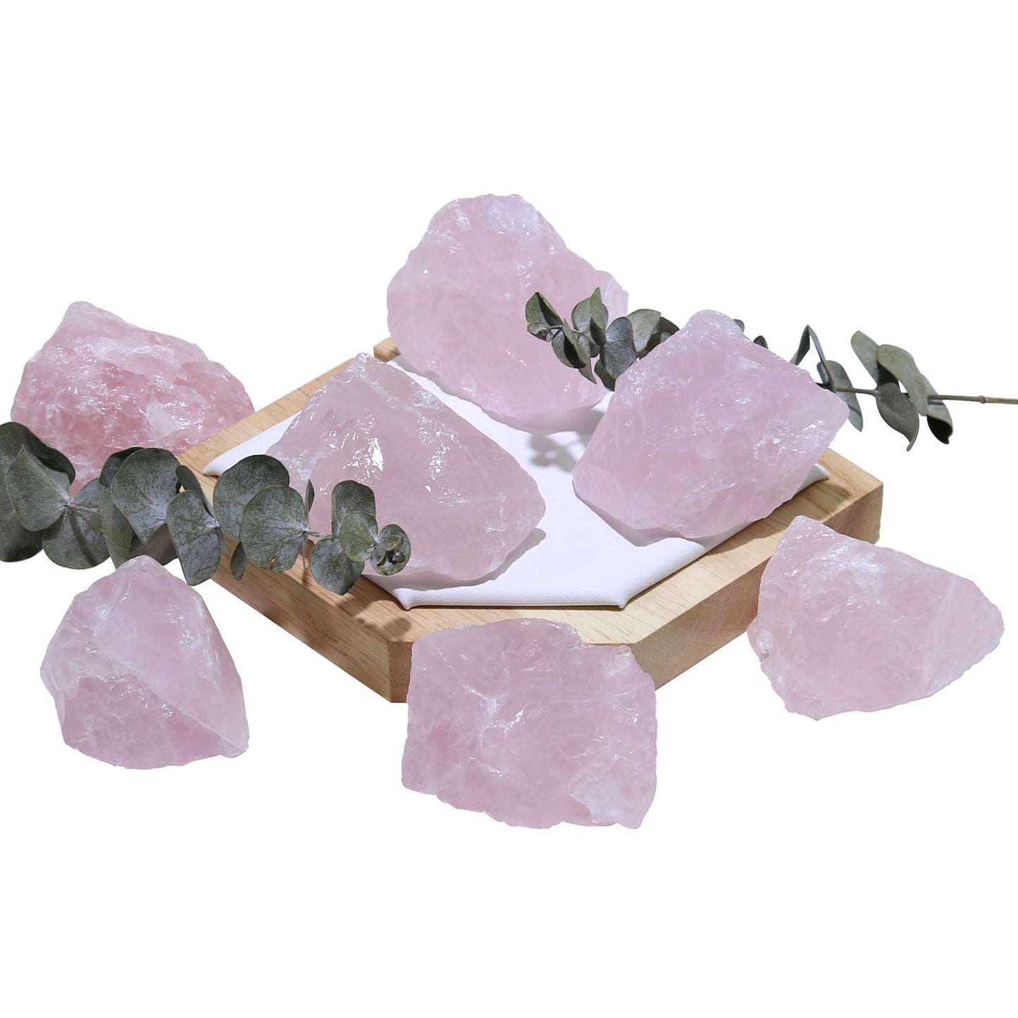 Nvzi Raw Rose Quartz Crystals Bulk, Real Gemstones and Crystals, Rocks and Minerals, Healing Crystals, Quartz Crystals and Healing Stones, Cuarzos Originales De Energia Y Piedras(1LB)