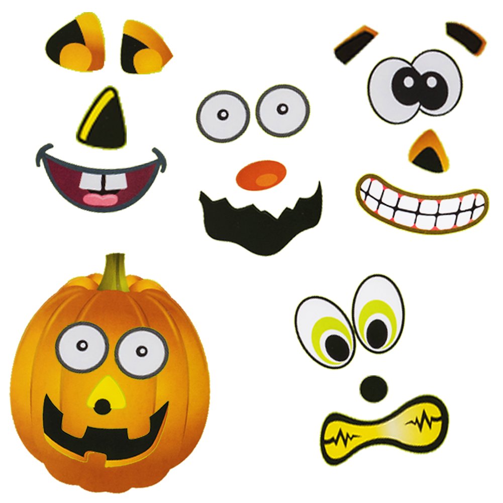 Halloween Stickers - 72 Sheets Kids Jack O' Lantern Pumpkin Stickers Tigerdoe - Halloween Stickers for Kids - Create a Pumpkin