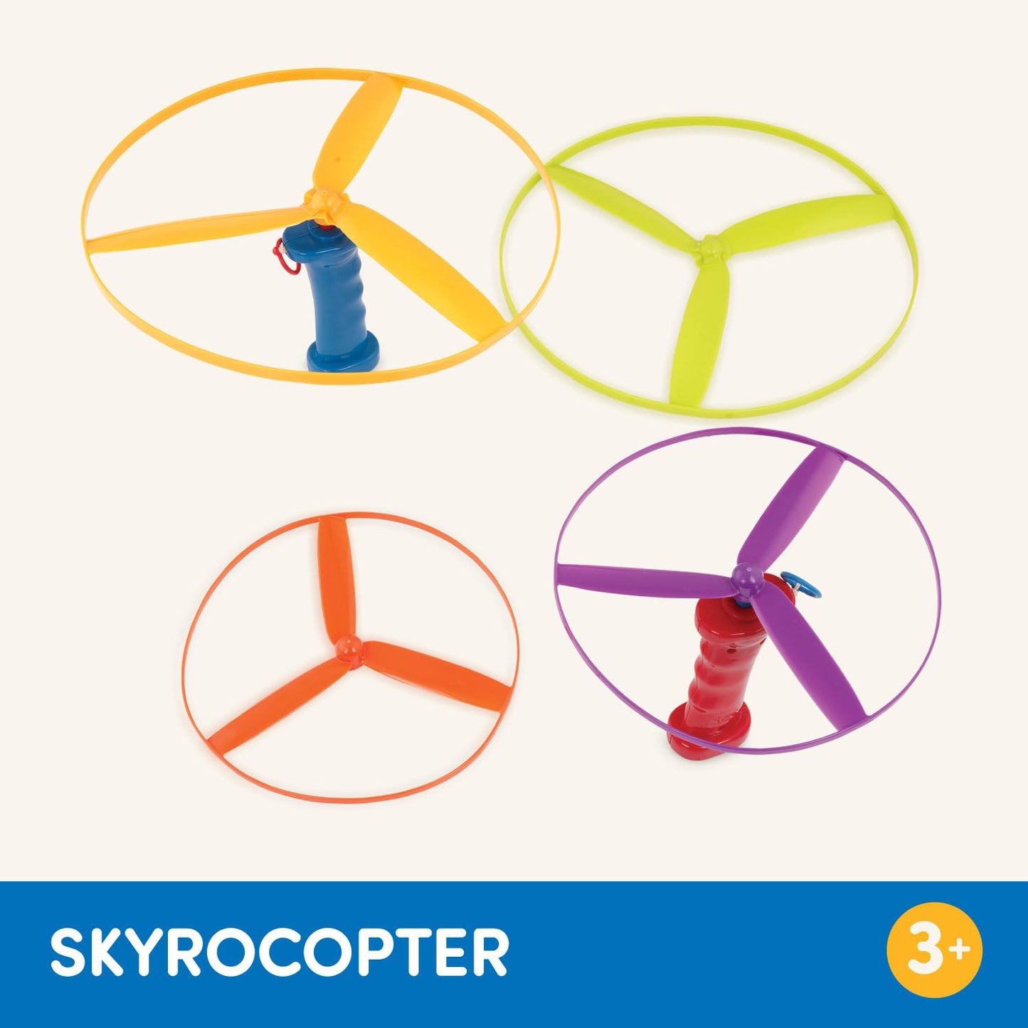 Battat – Flying Disc Toy – 2 Launchers & 4 Discs – Helicopter Playset – Outdoor Toys for Summer – 3+ Years– Skyrocopter