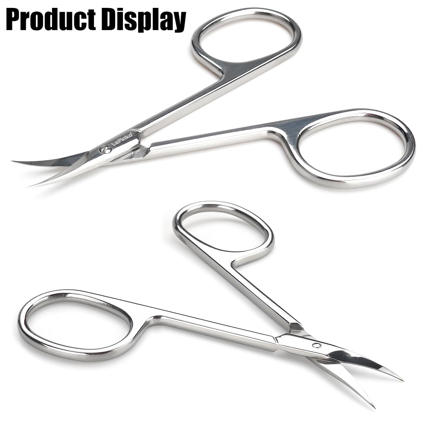 LePinko Professional Cuticle Scissors, Fully Forged, Sharper and More Wear-resistant, Short Blades