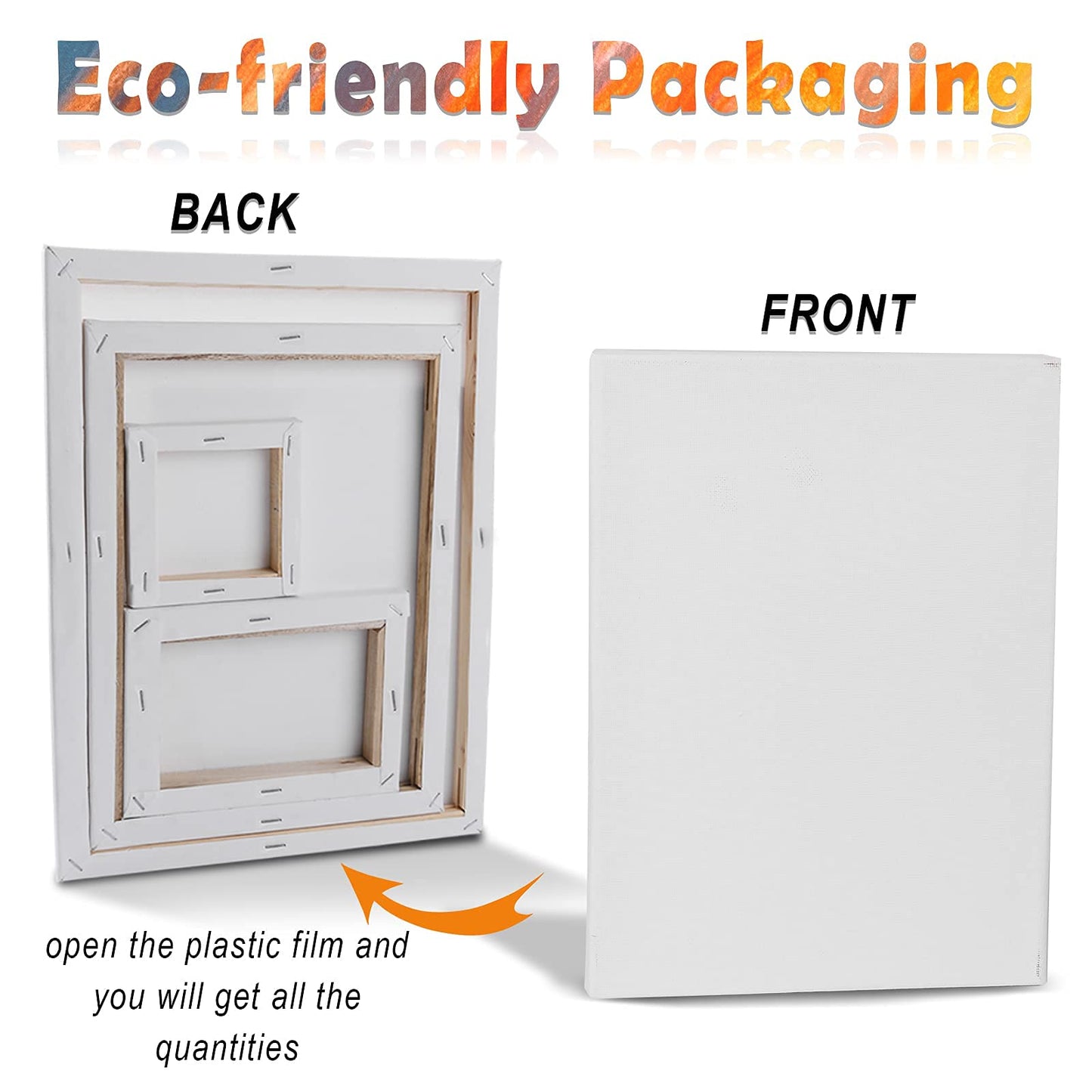 30 Pack Canvases for Painting with 4x4“, 5x7”, 8x10“, 9x12”, 11x14“, 12x16”, Painting Canvas for Oil & Acrylic Paint
