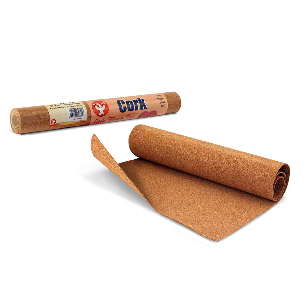Hygloss Products Cork Roll - 2 mm Thick - 12" x 24", Brown - 6 Qty
