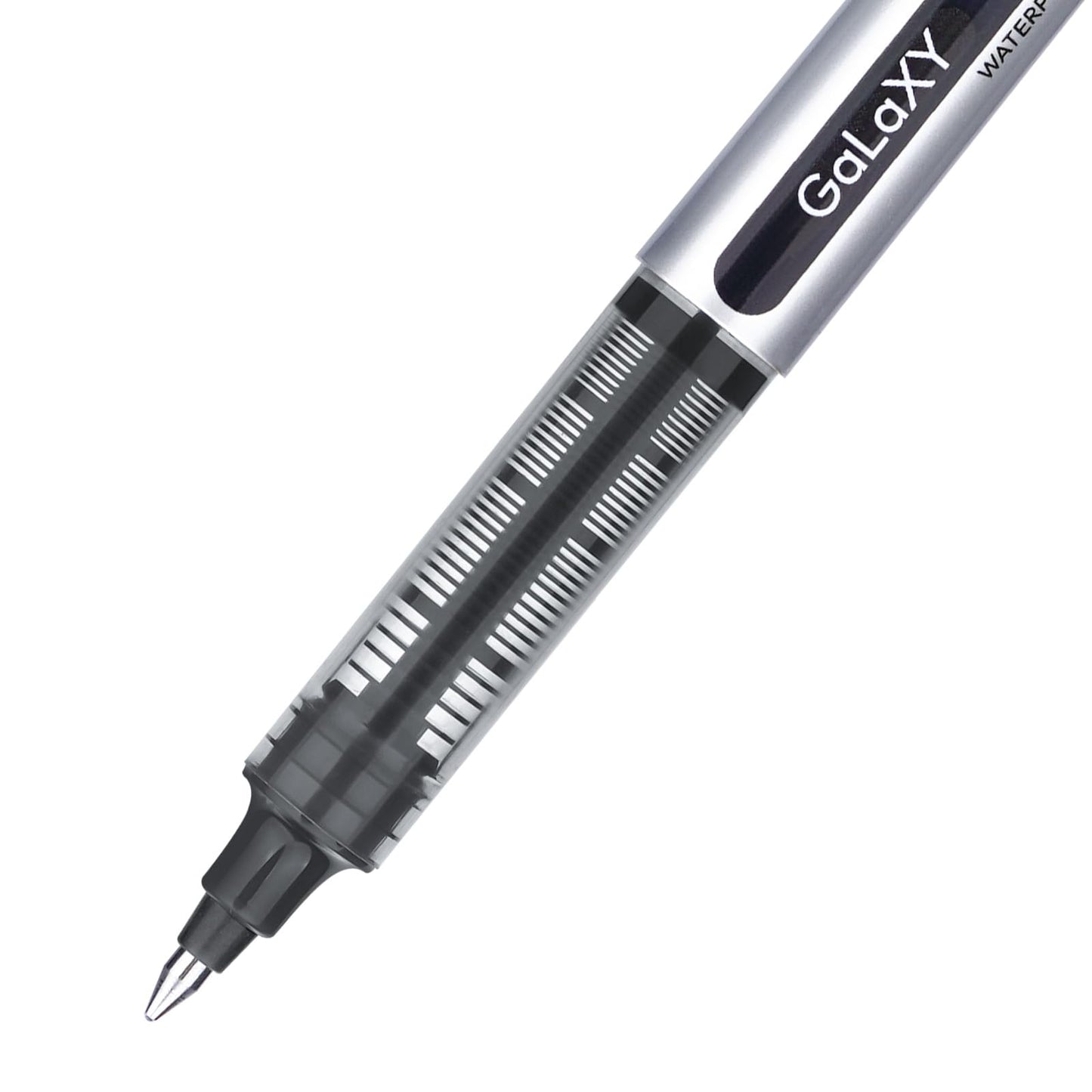 EYEYE Black Rollerball Pens 12 Pack 0.7mm Medium Point Fine Tip Pens Quick Dry Liquid Ink Pens Smooth Writing Pens for Journaling Note Taking Office School Supplies
