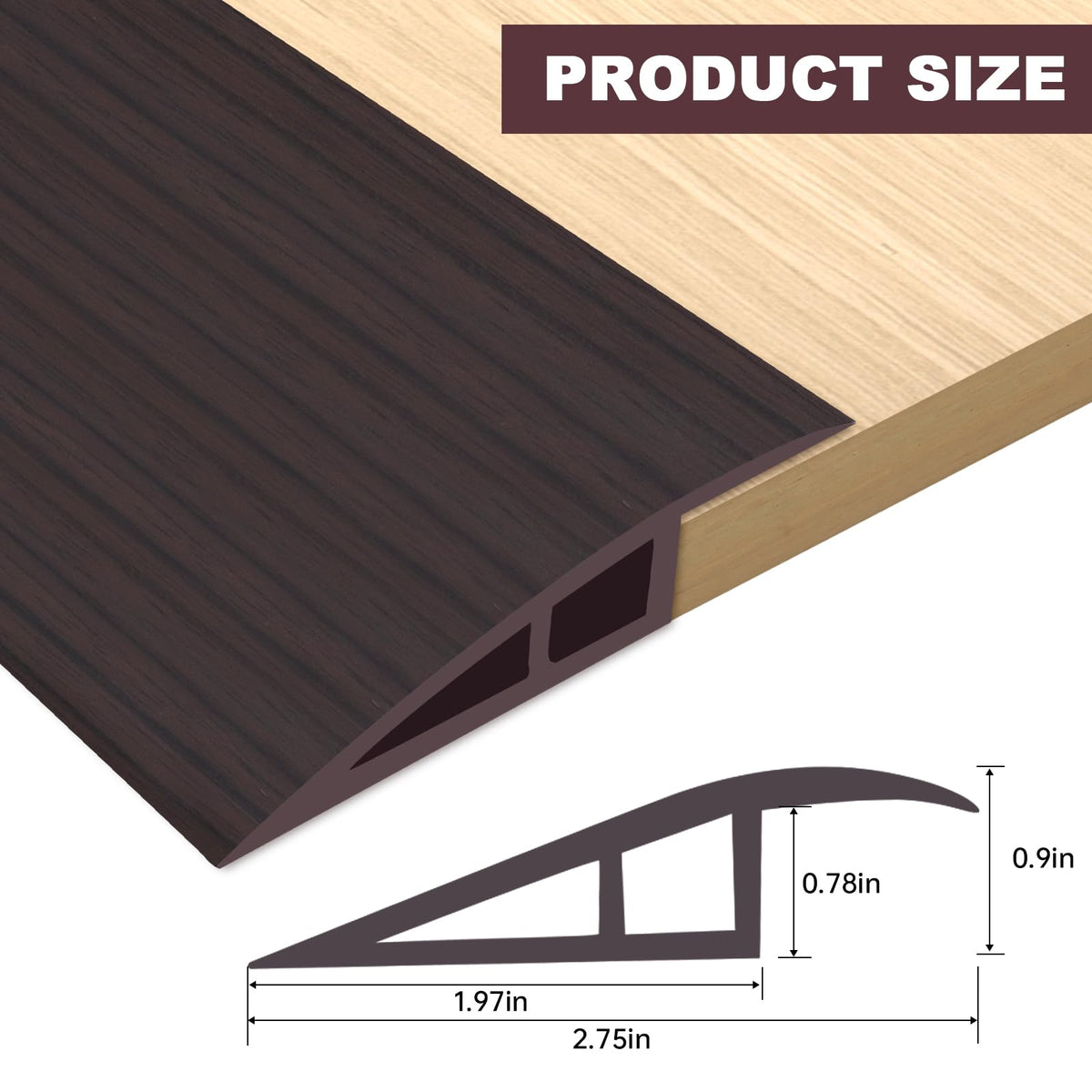 Vinyl Door Threshold Flooring Transition Strip Self Adhesive Carpet Edging Strip for Laminate Doorway Edge Threshold from 3 (10 Foot)