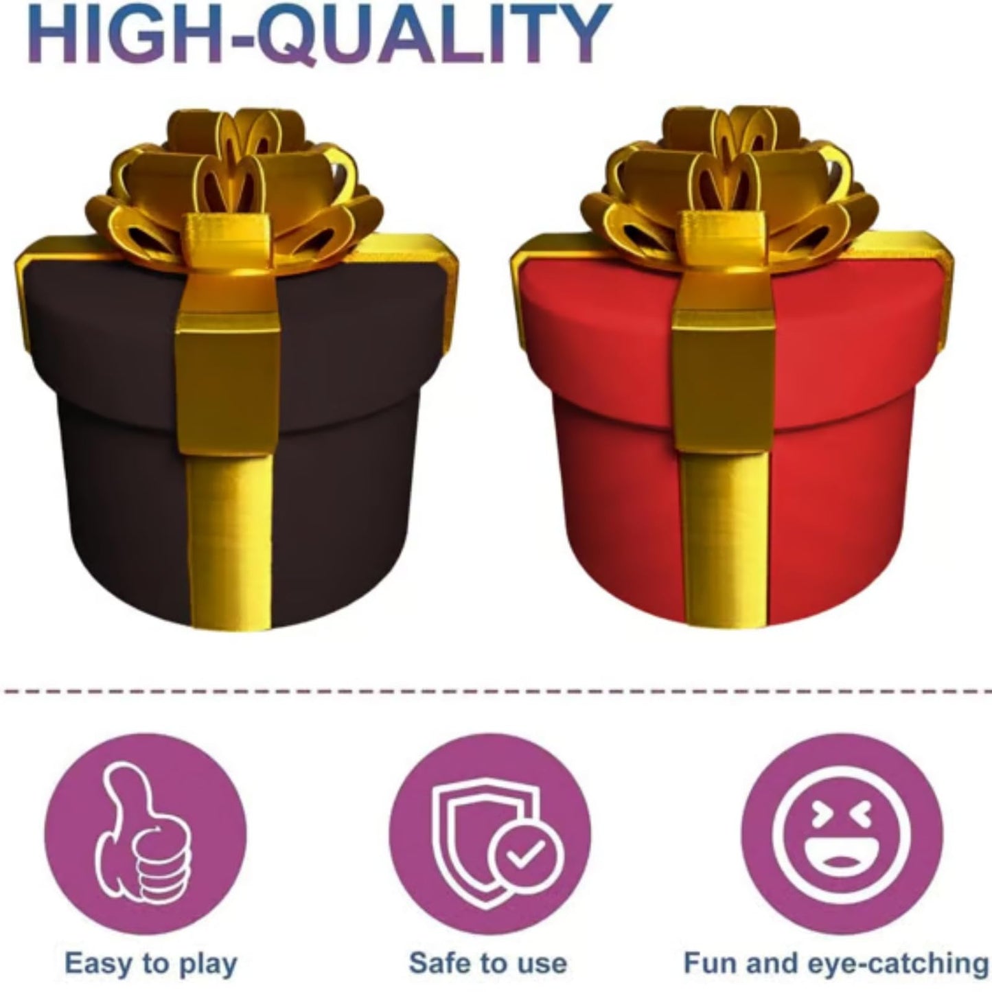MCNULGUR Annoying Nested Screw Gift Box – Funny Prank Gag Gift for Christmas, Office – Elevate Gifting with Sophistication & Surprise (Black)