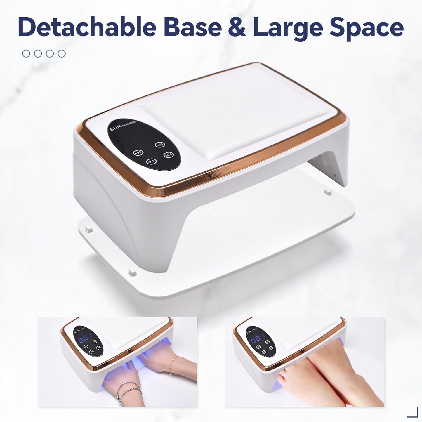 siyuwuro UV LED Nail Curing Lamp for Gel Nail Polish Nail Light with Hand Pillow for Arm Rest, 4 Timer with LED Display Nail Dryer for Manicure Pedicure, Nail Salon & Home Use